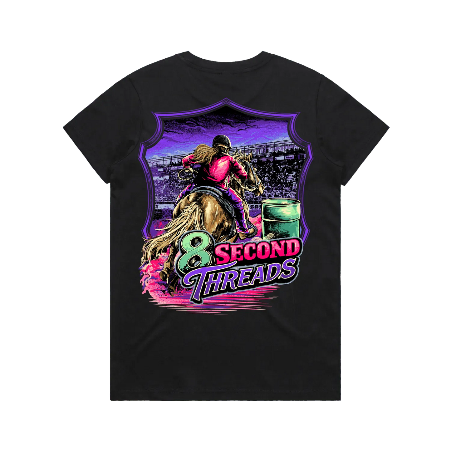 8 Second Threads Barrel Racing Womens Tee