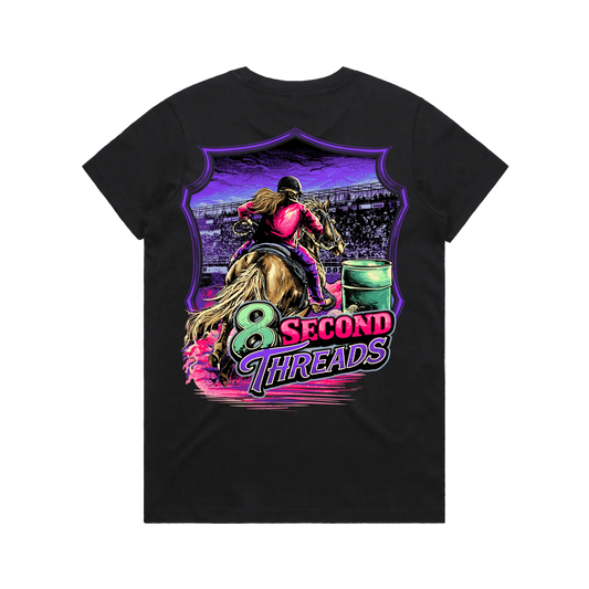 8 Second Threads Barrel Racing Womens Tee
