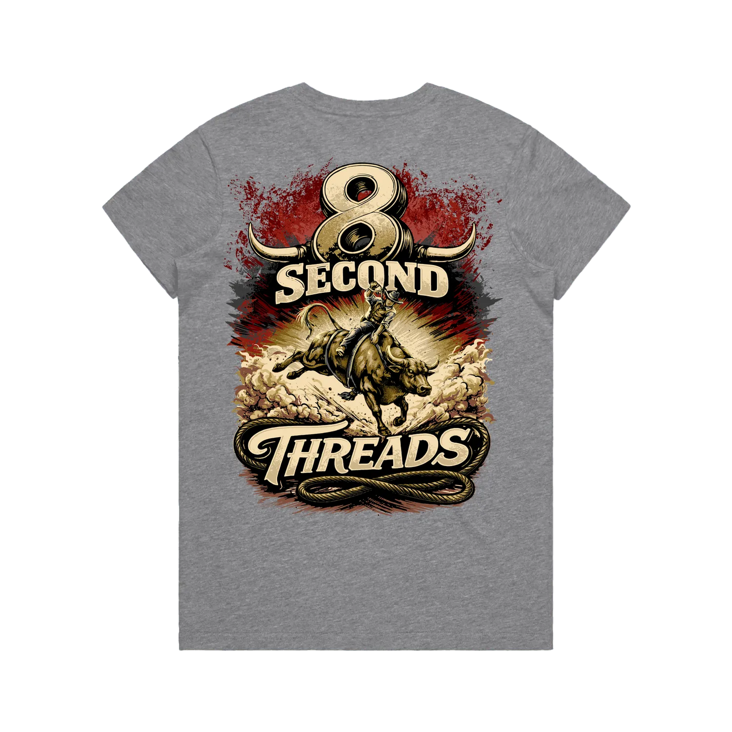 8 Second Threads Bucking Bull Womens Tee