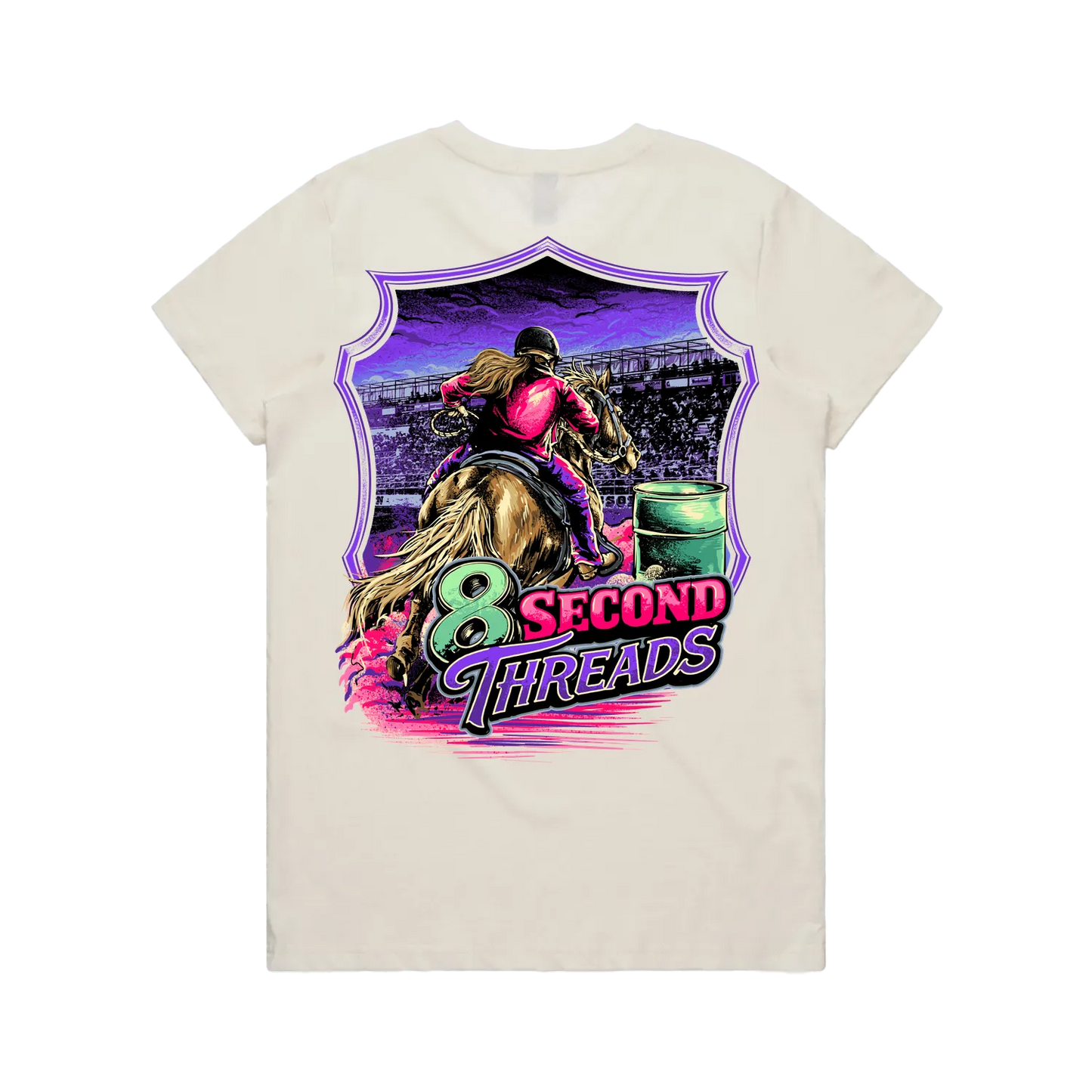 8 Second Threads Barrel Racing Womens Tee