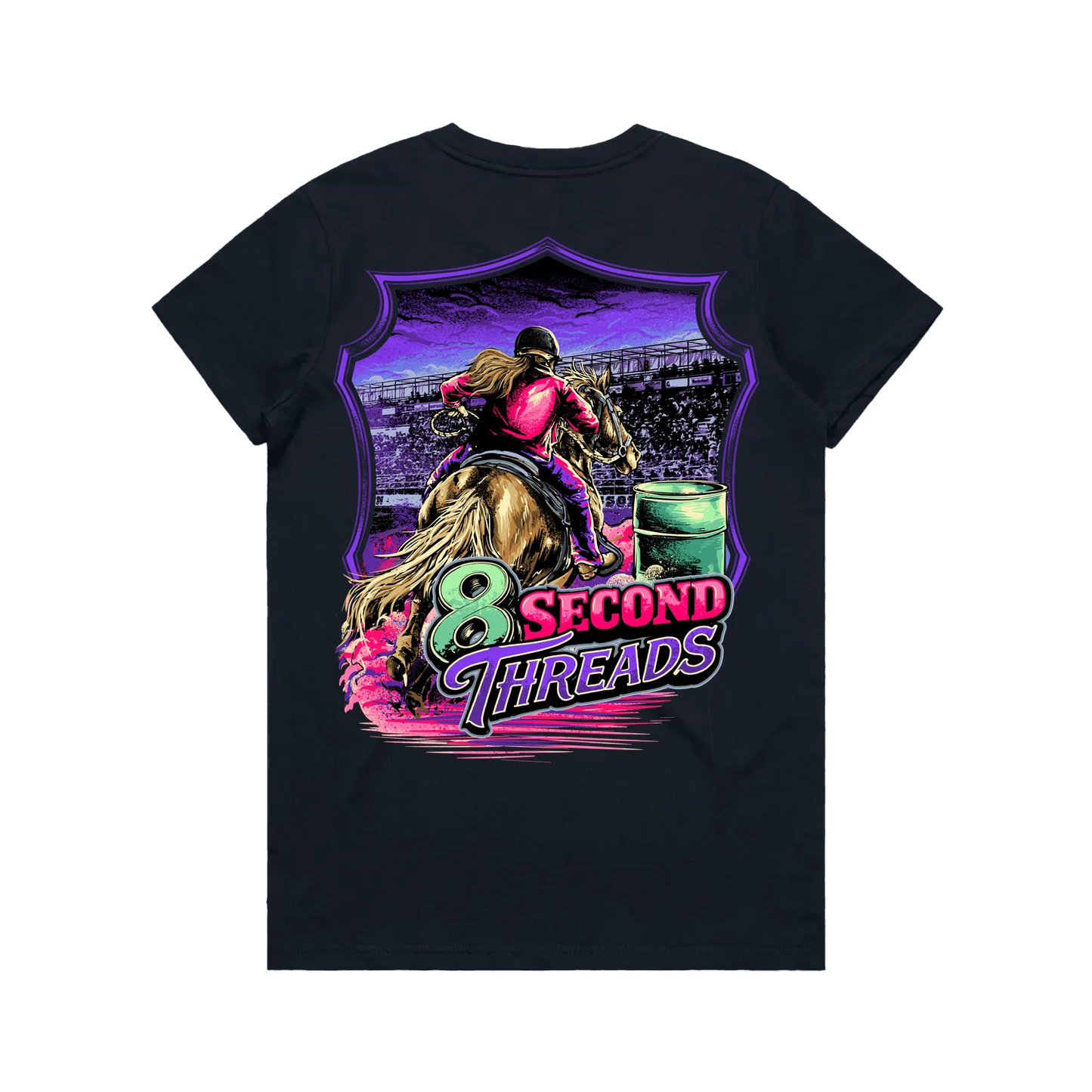 8 Second Threads Barrel Racing Womens Tee