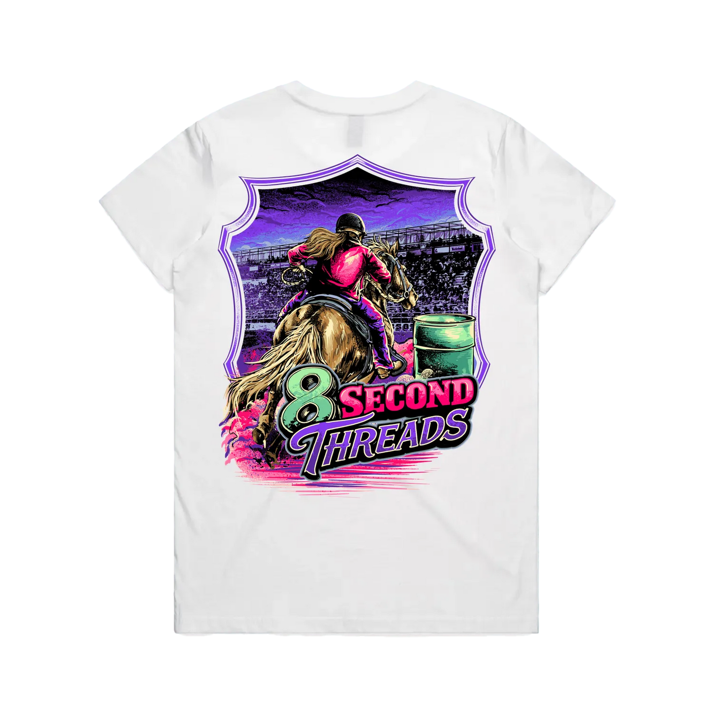 8 Second Threads Barrel Racing Womens Tee