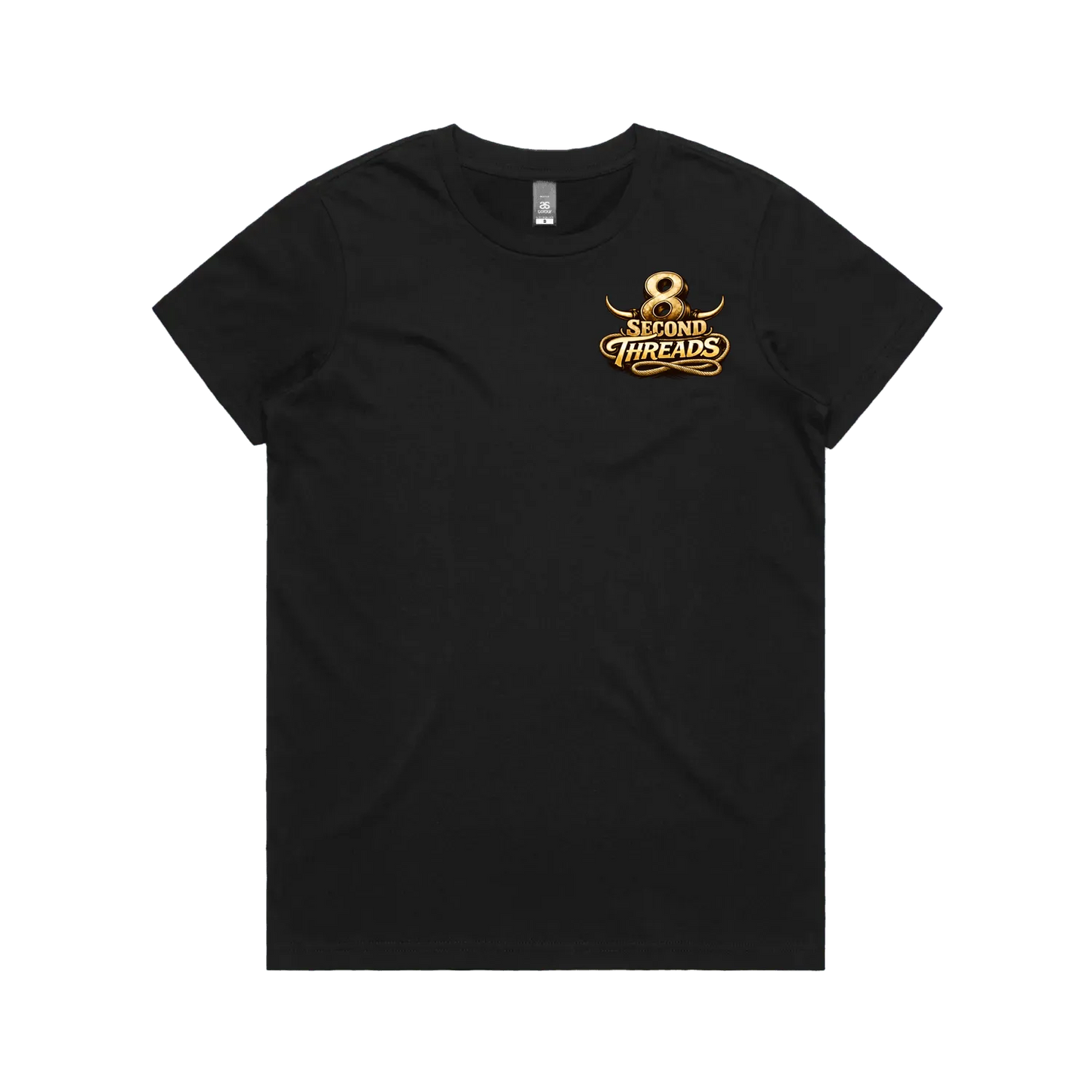 Black front flat lay