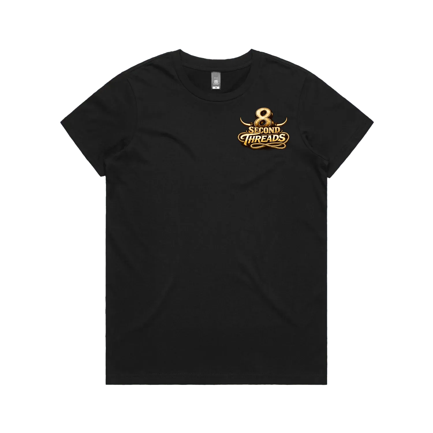 Black front flat lay