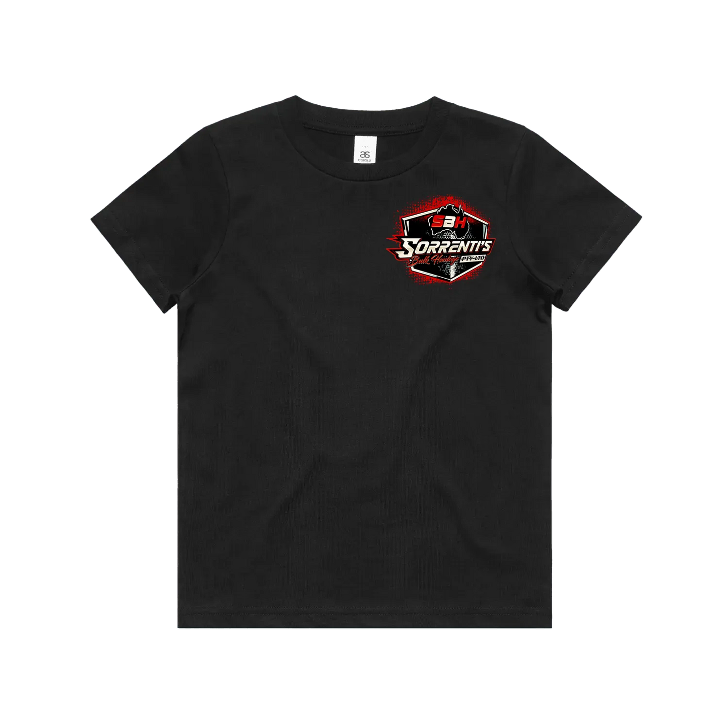Black front flat lay