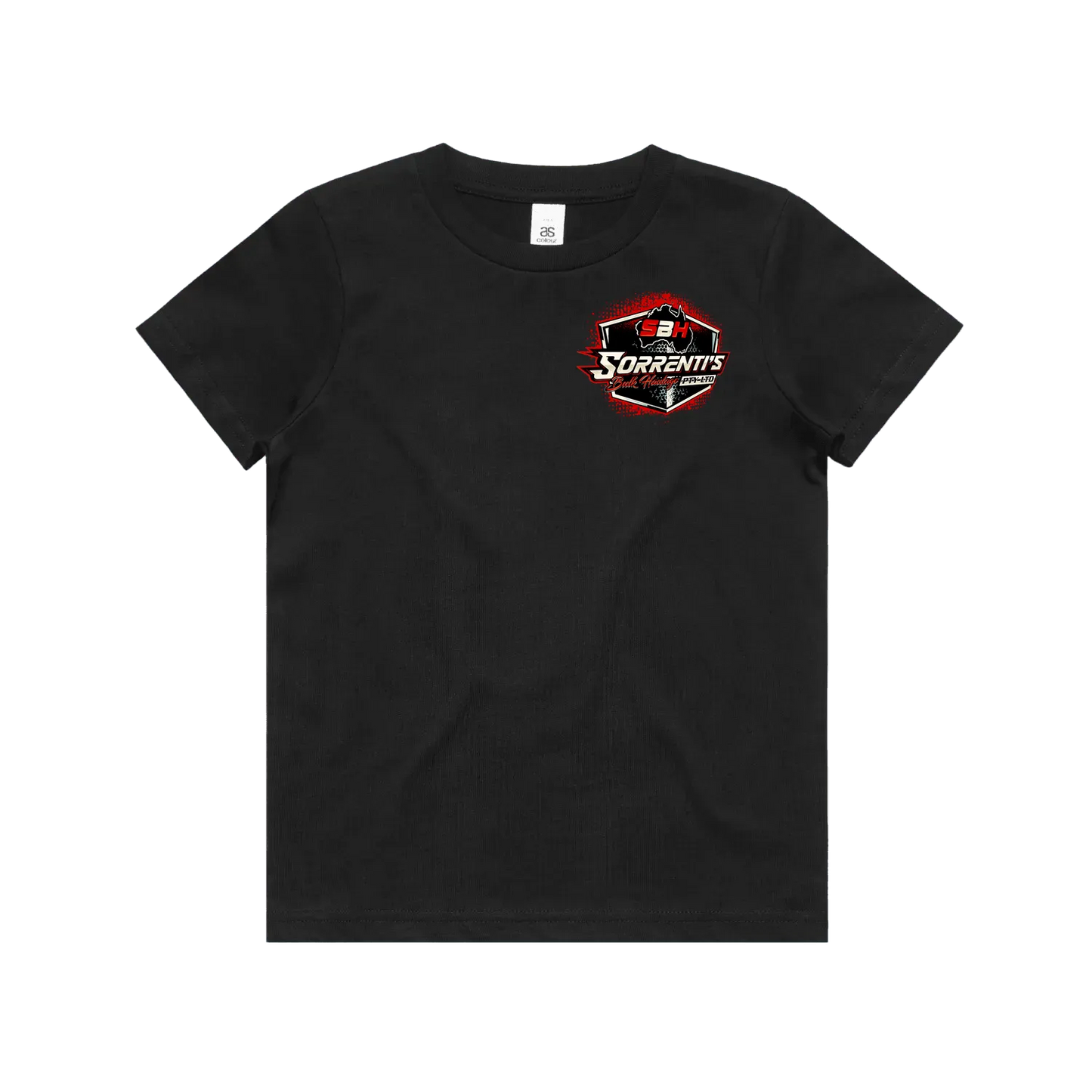 Black front flat lay