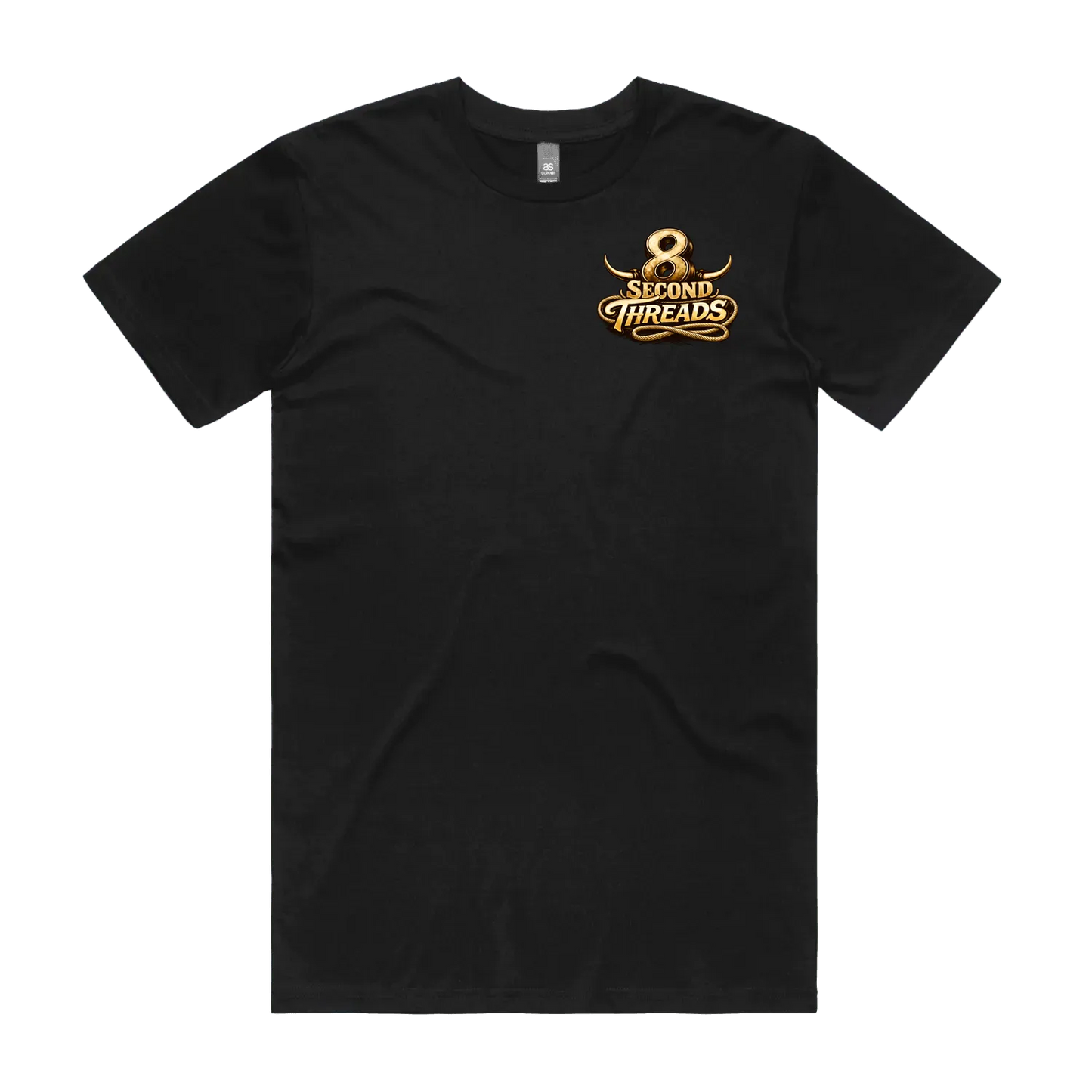 Black front flat lay