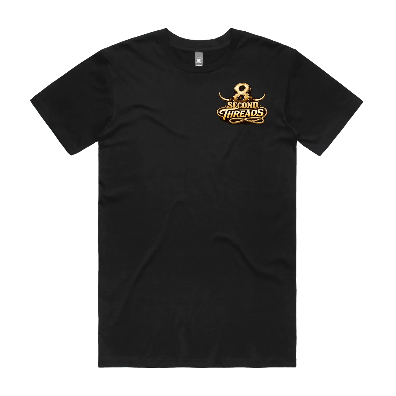 Black front flat lay