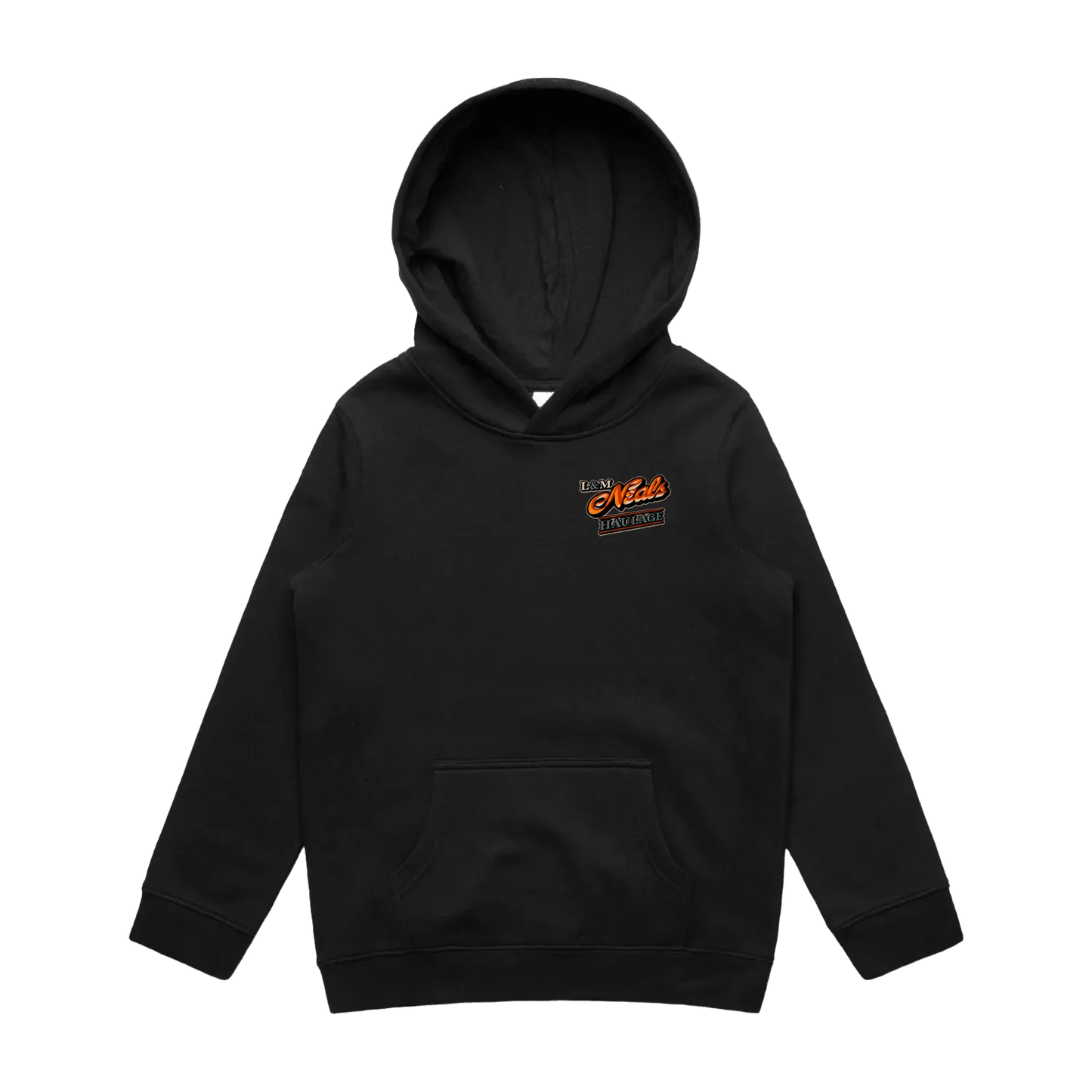 Black front flat lay